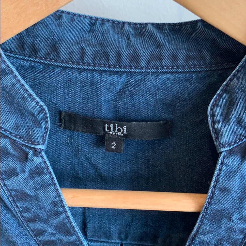 Tibi Lyocell Denim Tunic Dress